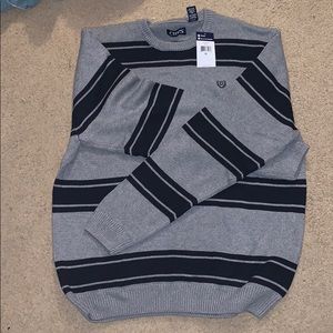 Black and Gray Chaps Sweater